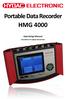 Portable Data Recorder HMG 4000 Operating Manual