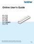 Online User s Guide. PJ-722 PJ-723 PJ-762 PJ-763 PJ-763MFi PJ-773