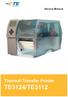 Thermal Transfer Printer TE3124/TE3112.
