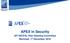 APEX in Security. AFI SECFAL Plan Steering Committee Montreal, 1 st December 2016