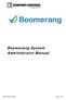 Boomerang System Administrator Manual