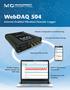 WebDAQ 504. Internet Enabled Vibration/Acoustic Logger. Remote Configuration and Monitoring. Virtually Unlimited Storage. Integrated HW and SW