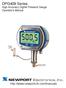 DPG409 Series High Accuracy Digital Pressure Gauge Operator s Manual