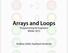 Arrays and Loops. Programming for Engineers Winter Andreas Zeller, Saarland University