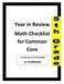 Year in Review Math Checklist for Common Core A Common Core Printable