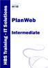 HBS Training - IT Solutions. PlanWeb. Intermediate