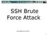 CIS 76 SSH Brute Force. SSH Brute Force Attack