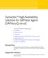 Symantec High Availability Solution for SAPHost Agent (SAPHostControl)