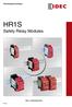 HR1S Safety Relay Modules