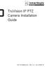 TruVision IP PTZ Camera Installation Guide