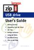 User s Guide. USB drive. Getting Started Operating Your Zip Drive Zip Tips Iomega Software Using Zip Disks Troubleshooting How to Get Help