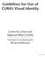 Guidelines for Use of CURA s Visual Identity