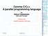 Comma C/C++ A parallel programming language