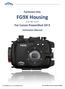 FG9X Housing. For Canon PowerShot G9 X. Fantasea Line. Instruction Manual. (Cat. No. 1397) FG9X Housing Instruction Manual