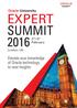 Oracle University EXPERT SUMMIT nd 5th February. London, UK. Elevate your knowledge of Oracle technology to new heights