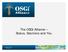 The OSGi Alliance Status, Solutions and You. Copyright 2005 OSGi Alliance