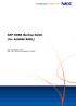 SAP HANA Backup Guide (for A2040d RHEL) 23 rd of January 2017 NEC SAP Global Competence Center