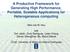 A Productive Framework for Generating High Performance, Portable, Scalable Applications for Heterogeneous computing
