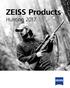 ZEISS Products. Hunting 2017