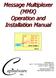 Message Multiplexer (MMX) Operation and Installation Manual