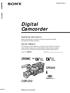 Digital Camcorder DSR-250. Operating Instructions. Owner s Record DSR (1)