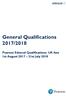 General Qualifications 2017/2018