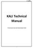 KALI Technical Manual. This document covers the Technical Details of KALI