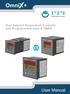 Omni + User Manual. Dual Setpoint Temperature Controller with Programmable Input & TIMER. Omni 96+ Omni 72+ Omni 48+ TMR TMR TMR