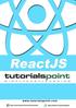 About the Tutorial. Audience. Prerequisites. Copyright & Disclaimer. ReactJS