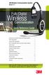 3M Wireless Communication System Model XT-1. Fully Digital. Wireless. Communication. Quick Reference Guide