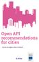 Open API recommendations for cities