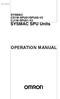 SYSMAC SPU Units OPERATION MANUAL