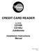 CREDIT CARD READER for ROWE CD100I CD100J Jukeboxes Installation Instructions Manual