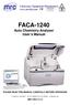 FACA-1240 Auto Chemistry Analyzer User s Manual