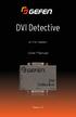 DVI Detective. User Manual EXT-DVI-EDIDN. Release A3