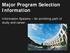Major Program Selection Information. Information Systems An enriching path of study and career