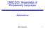 CMSC 330: Organization of Programming Languages. Administrivia
