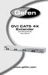 DVI CAT5 4X Extender. EXT-DVI-CAT5-4X User Manual.