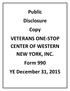 Public Disclosure Copy VETERANS ONE STOP CENTER OF WESTERN NEW YORK, INC. Form 990 YE December 31, 2015