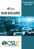 SUN SOLARIS. Course Catalog