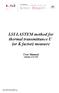LSI LASTEM method for thermal transmittance U (or K factor) measure User Manual Updating 23/01/2009