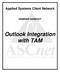 Outlook Integration with TAM