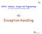 Eiffel: Analysis, Design and Programming. ETH Zurich, September-December Exception handling