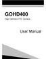 GOHD400. High Definition PTZ Camera. User Manual