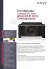VPL-VW5000ES The world s most advanced 4K Home Cinema projector
