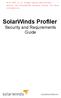 SolarWinds Profiler Security and Requirements Guide