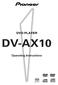 DV-AX10. Operating Instructions