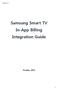 Version 1.4. Samsung Smart TV In-App Billing Integration Guide