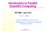 Introduction to Parallel Scientific Computing