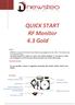 QUICK START RF Monitor 4.3 Gold